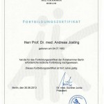 Certification for advanced Training